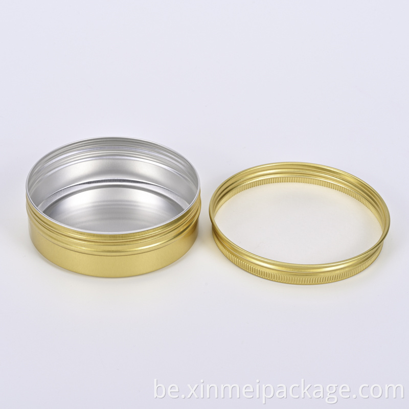 gold 100ml aluminum tin jars